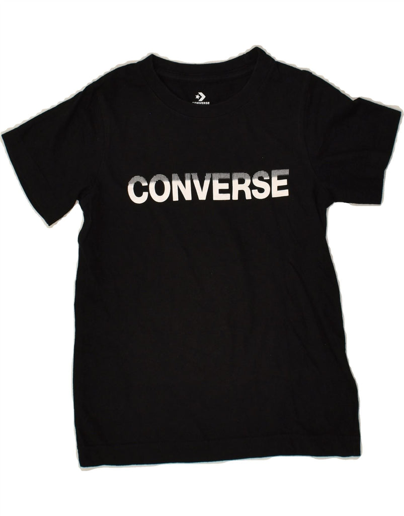 CONVERSE Boys Graphic T-Shirt Top 5-6 Years Medium Black Cotton | Vintage Converse | Thrift | Second-Hand Converse | Used Clothing | Messina Hembry 