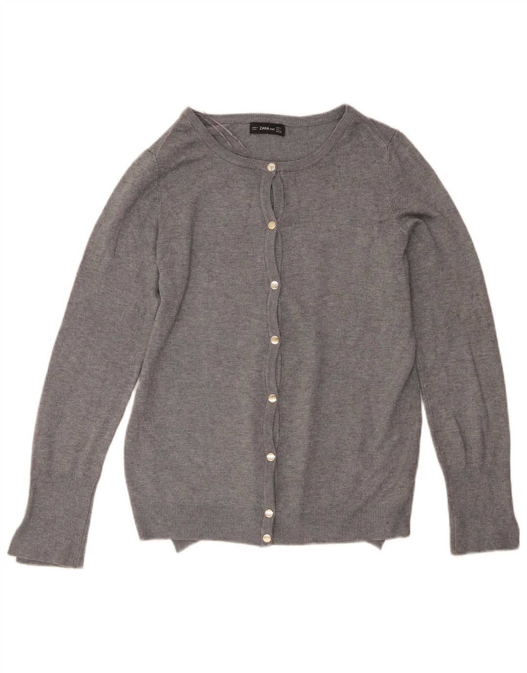 Zara Womens Cardigan Sweater UK 14 Large Grey Viscose