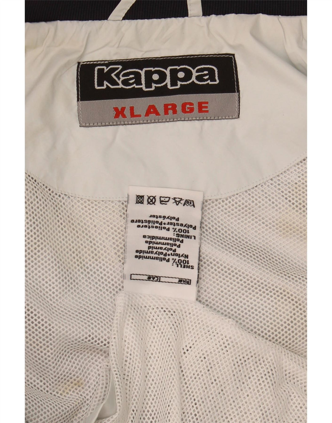 KAPPA Womens Hooded Rain Jacket UK 18 XL White Polyamide
