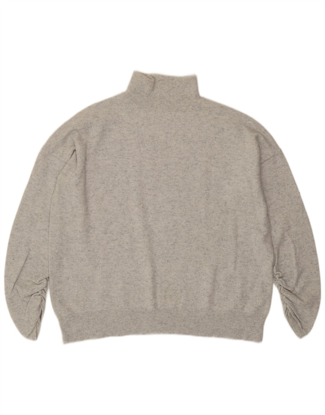 MINT VELVET Womens Turtle Neck Jumper Sweater UK 14 Medium Grey Flecked