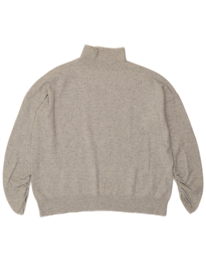 MINT VELVET Womens Turtle Neck Jumper Sweater UK 14 Medium Grey Flecked