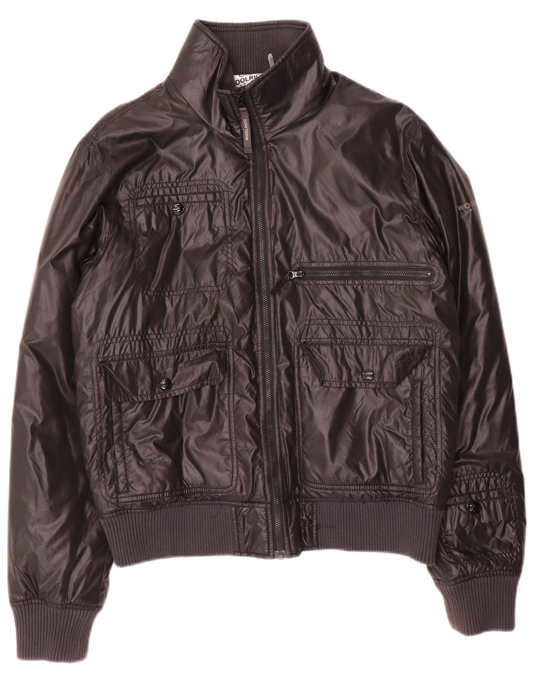 Woolrich Mens Bomber Jacket UK 38 Medium Black Nylon