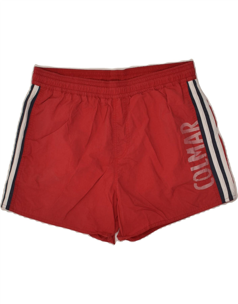 COLMAR Mens Graphic Sport Shorts IT 52 XL Red | Vintage Colmar | Thrift | Second-Hand Colmar | Used Clothing | Messina Hembry 