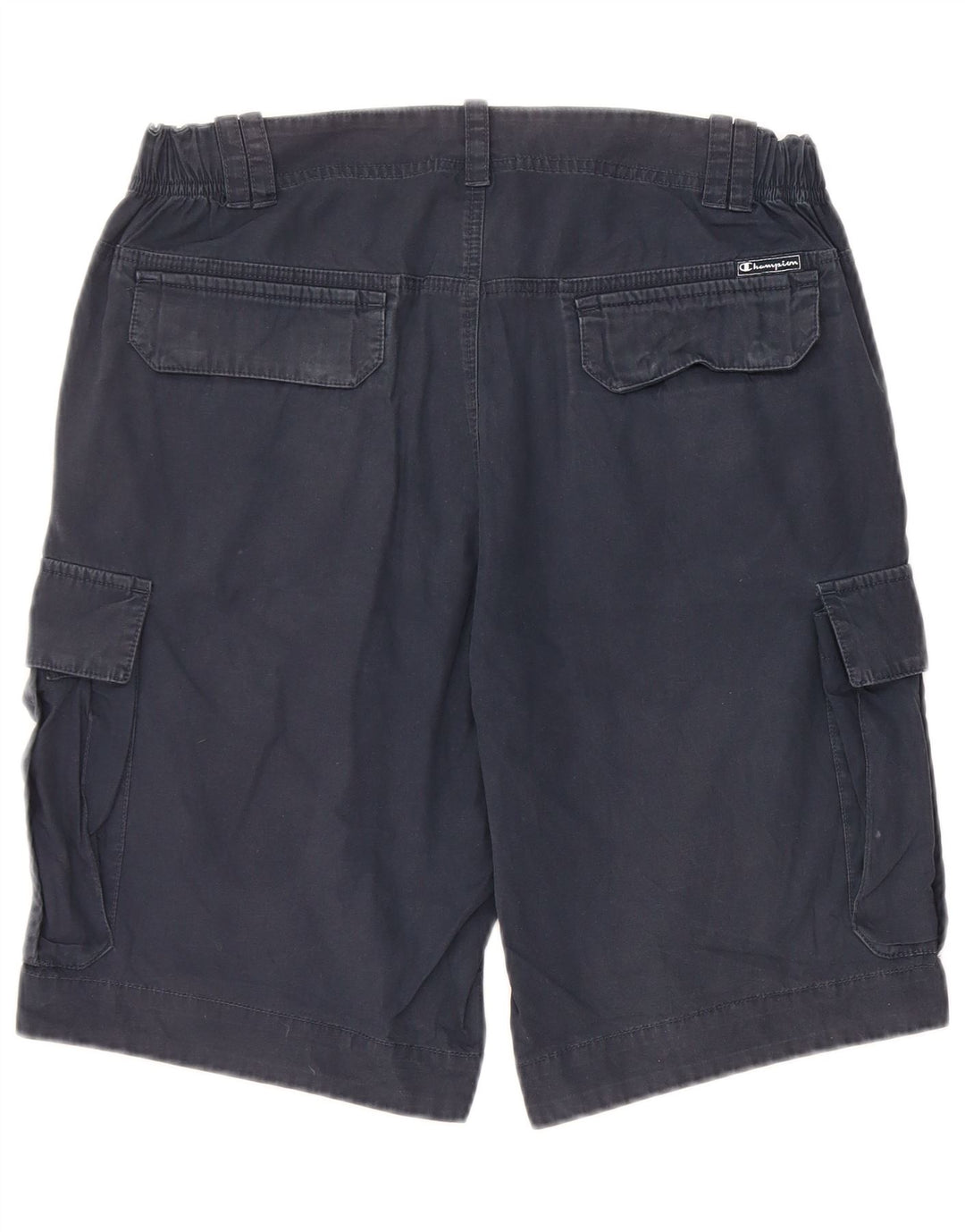 CHAMPION Mens Regular Fit Cargo Shorts Small W29  Navy Blue Cotton