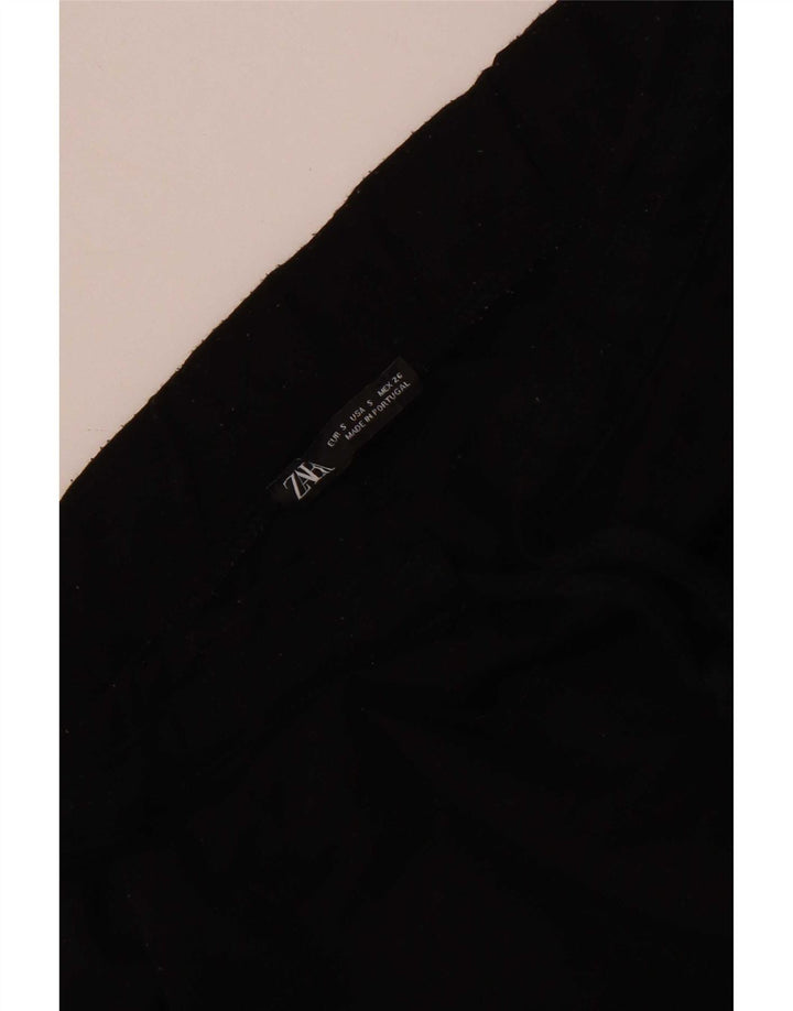 Zara Womens Tracksuit Trousers UK 8 Small  Black