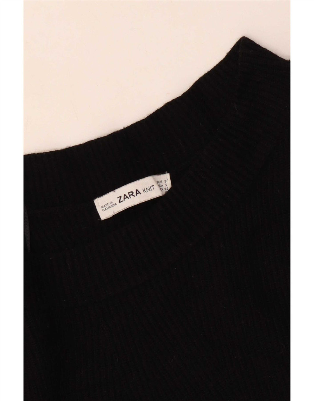 Zara Womens Oversized Boat Neck Jumper Sweater UK 10 Small Black
