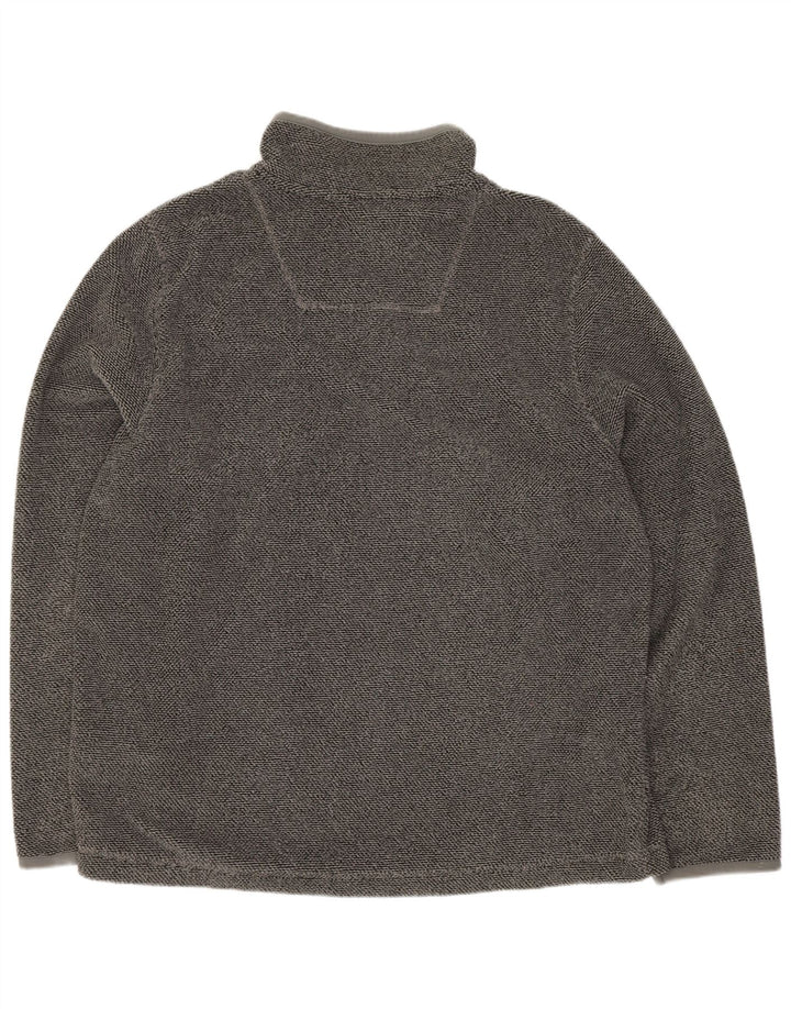 Weird Fish Mens Zip Neck Sweatshirt Jumper XL Grey Polyester