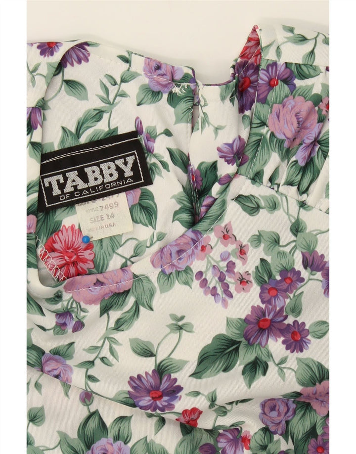 TABBY Womens Maxi Dress UK 14 Large Multicoloured Floral Vintage Tabby and Second-Hand Tabby from Messina Hembry 