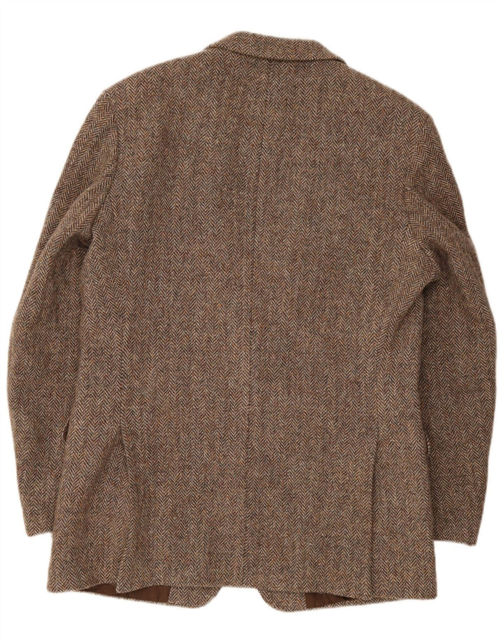 Harris Tweed Mens St. Michael Blazer Jacket UK 40 Large Brown Herringbone