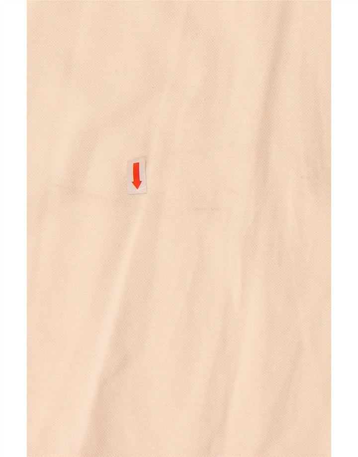 SERGIO TACCHINI Mens Polo Shirt EU 50 Medium Off White Geometric Cotton