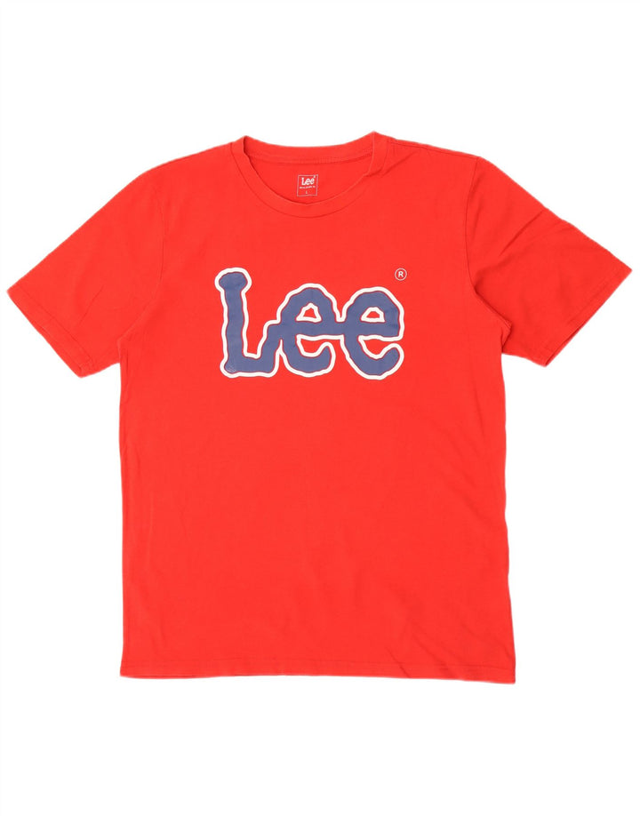 Lee Mens Graphic T-Shirt Top Large Red Cotton