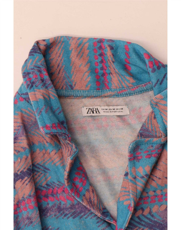 Zara Mens Short Sleeve Shirt Medium Multicoloured Striped