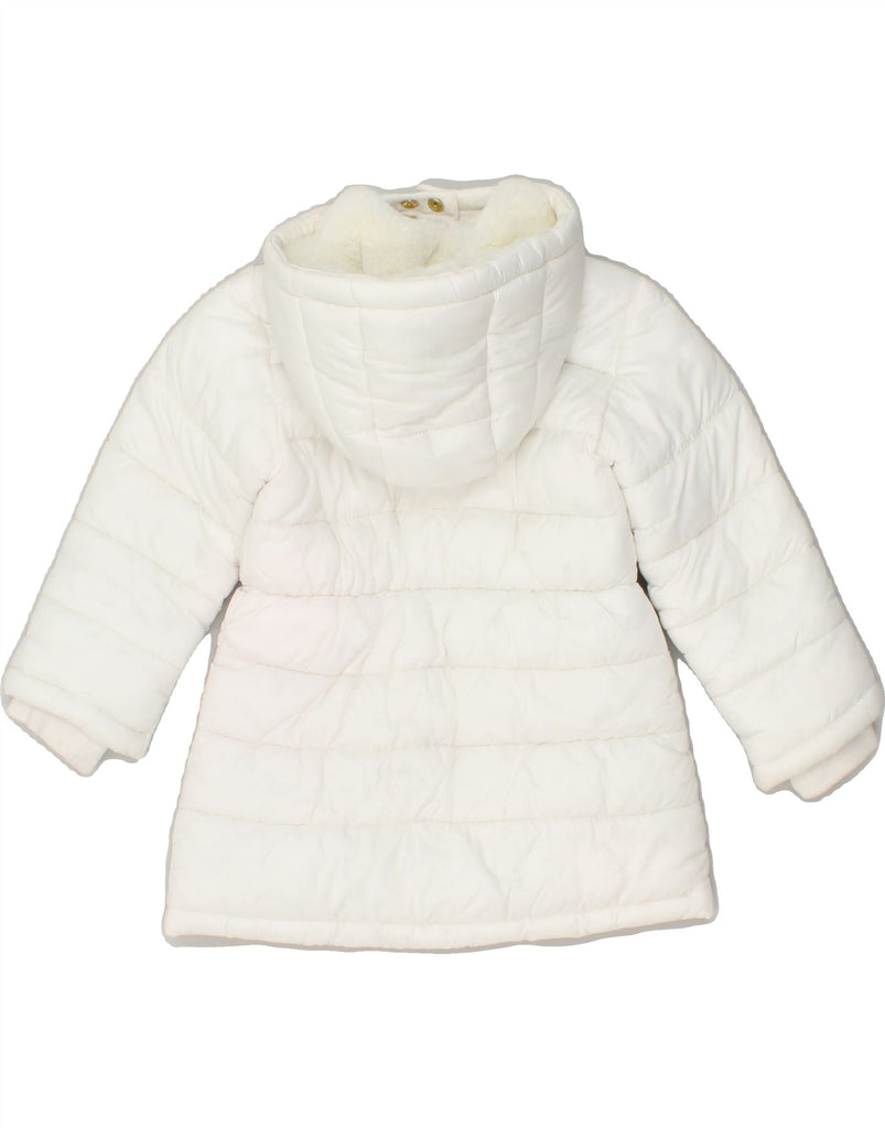 GUESS Baby Girls Hooded Padded Coat 18-24 Months White Nylon | Vintage Guess | Thrift | Second-Hand Guess | Used Clothing | Messina Hembry 