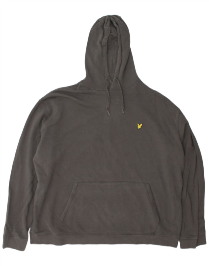 Lyle & Scott Mens Hoodie Jumper 3XL Grey Cotton