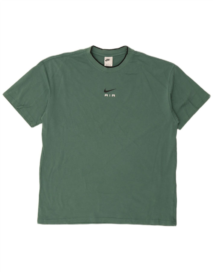 Nike Mens T-Shirt Top Large Green Cotton