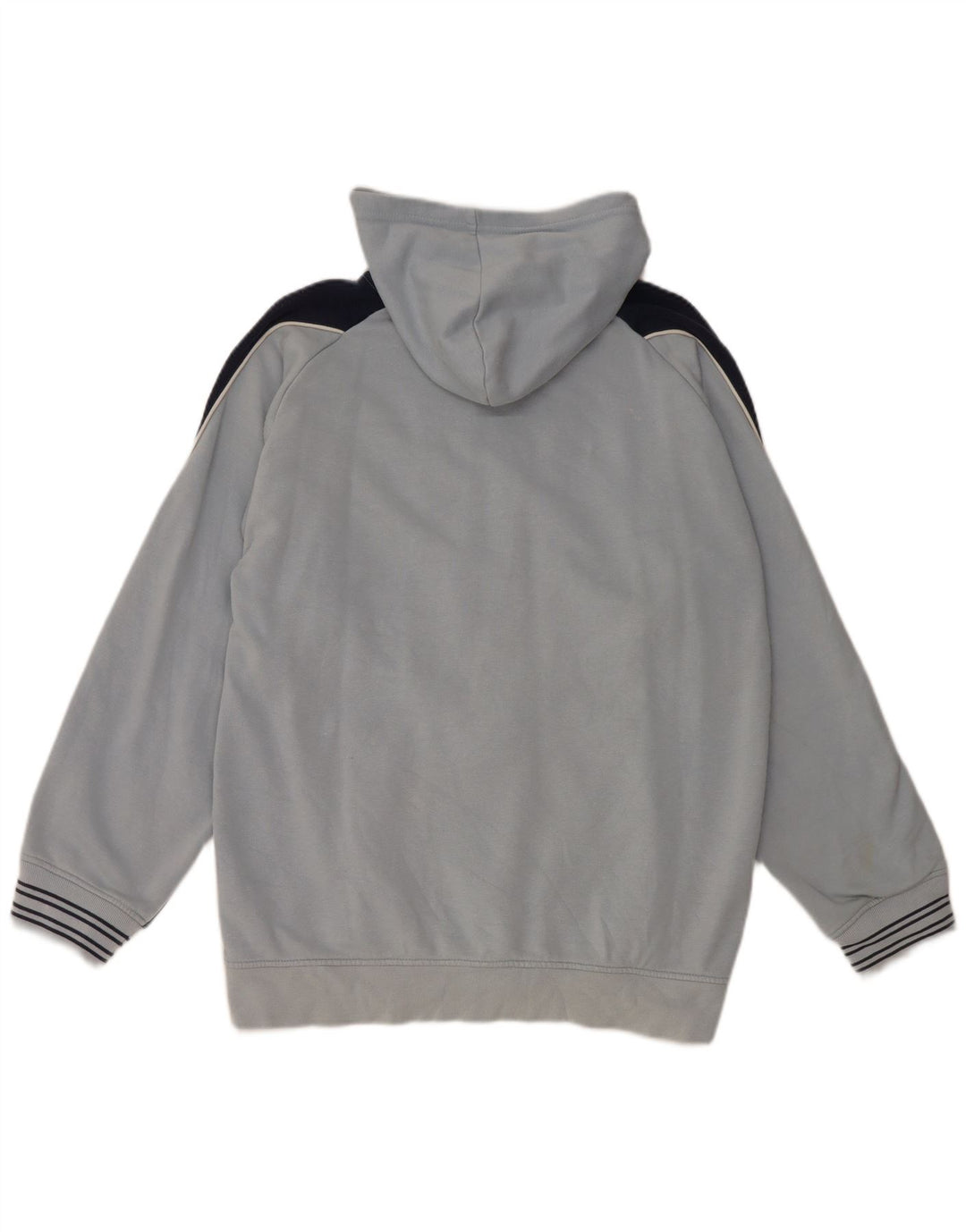 Nike Boys Graphic Zip Hoodie Sweater 13-14 Years XL Blue Colourblock Cotton