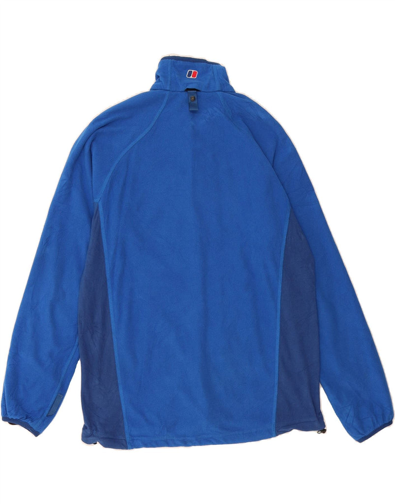 BERGHAUS Mens Fleece Jacket UK 36 Small Blue Colourblock Polyester Vintage Berghaus and Second-Hand Berghaus from Messina Hembry 