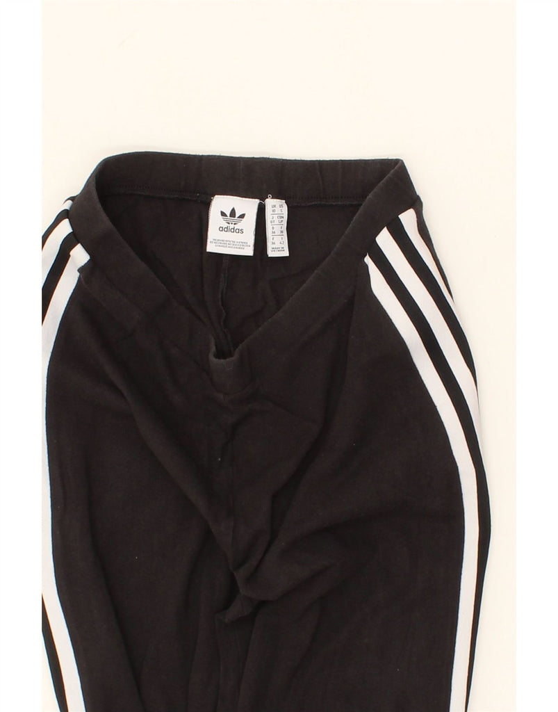 ADIDAS Womens Leggings UK 10 Small Black Cotton Vintage Adidas and Second-Hand Adidas from Messina Hembry 