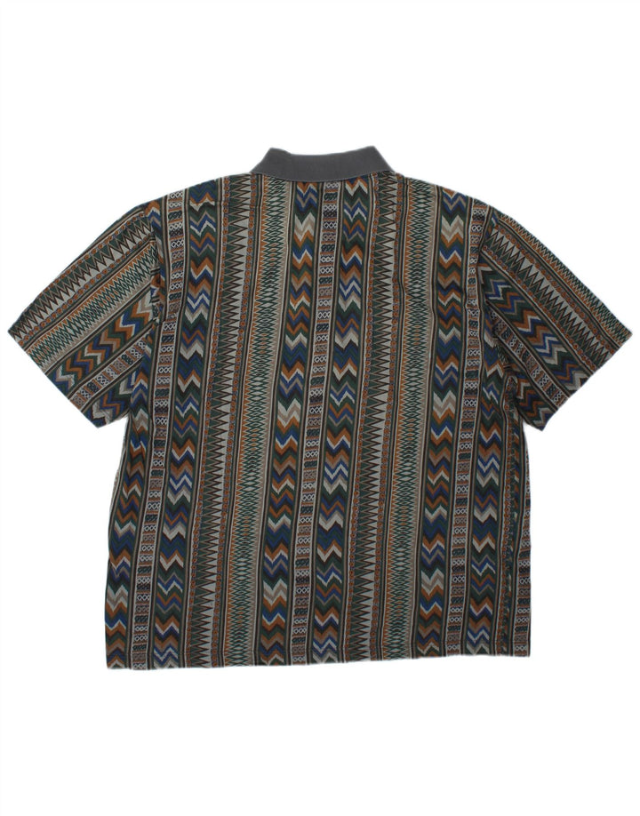Mango Mens Polo Shirt XL Multicoloured Geometric
