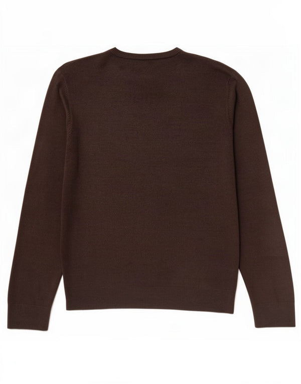 Marks & Spencer Mens Blue Harbour V-Neck Jumper Sweater Large Grey Acrylic