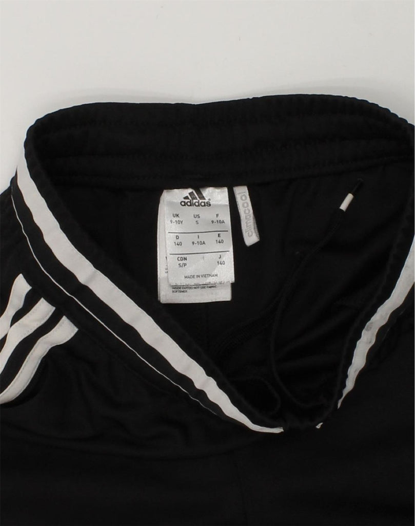 ADIDAS Boys Tracksuit Trousers 9-10 Years Black Polyester | Vintage Adidas | Thrift | Second-Hand Adidas | Used Clothing | Messina Hembry 