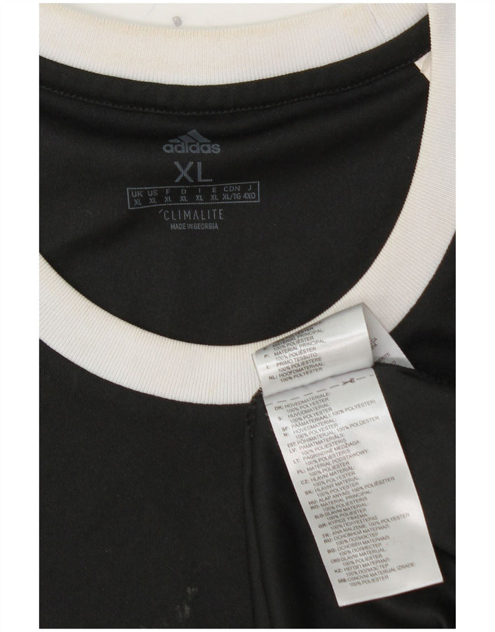 ADIDAS Mens Climalite T-Shirt Top XL Black Polyester