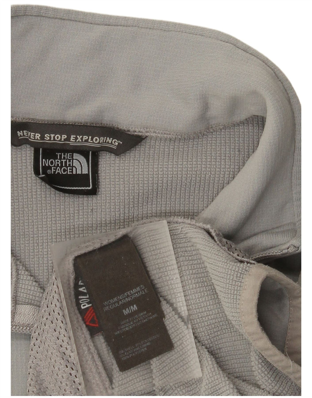 The North Face Womens Tracksuit Top Jacket UK 14 Medium Grey Polyester