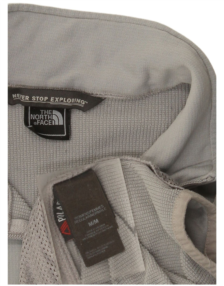 The North Face Womens Tracksuit Top Jacket UK 14 Medium Grey Polyester