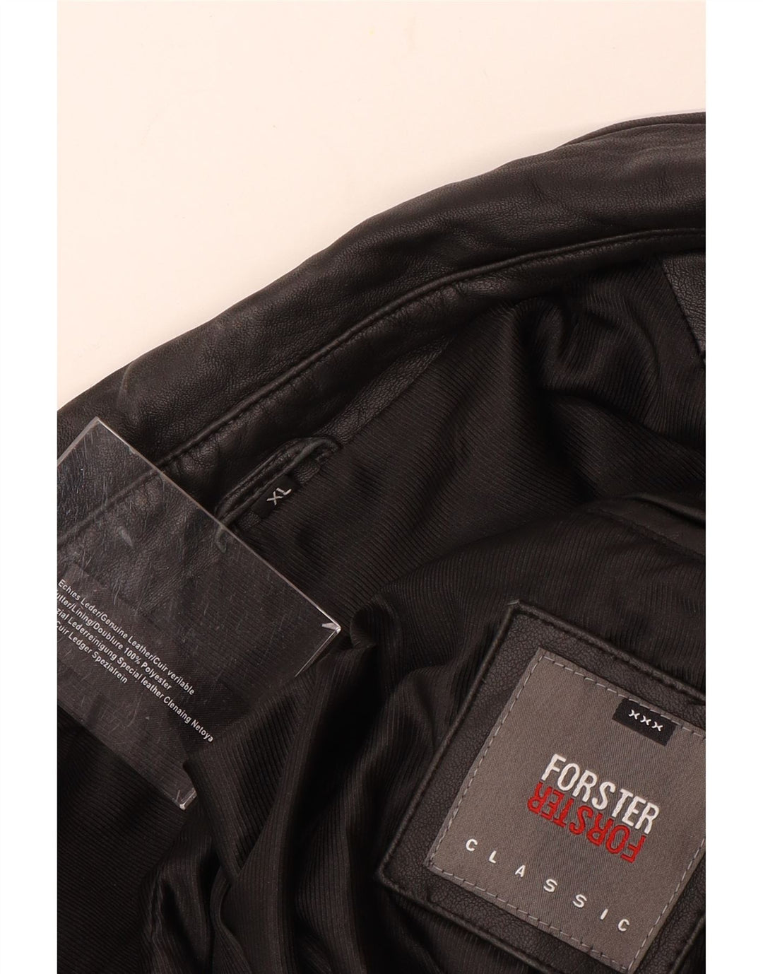 VINTAGE Mens Leather Jacket UK 42 XL Black Leather