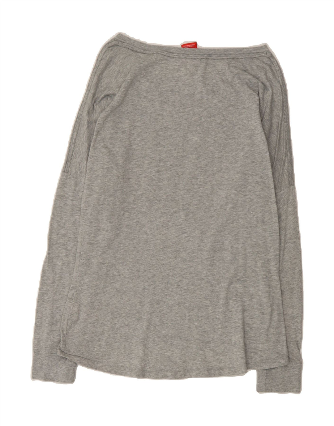 NIKE Womens Graphic Top Long Sleeve UK 10 Small Grey Polyester Vintage Nike and Second-Hand Nike from Messina Hembry 
