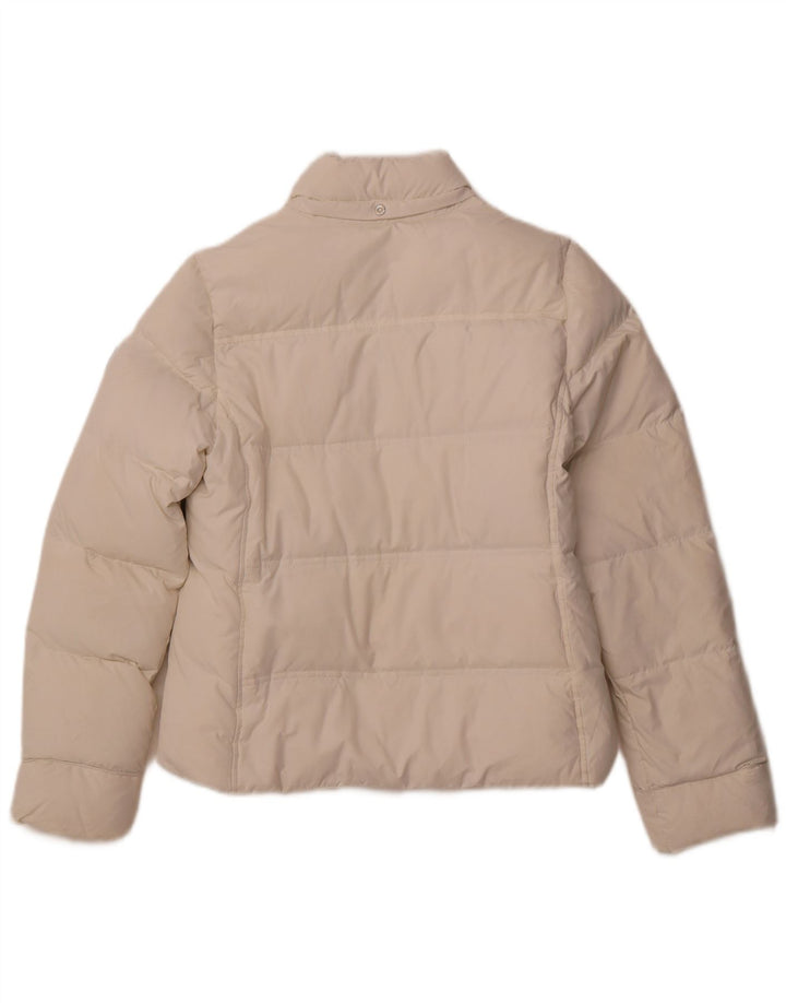 CHAMPION Womens Padded Jacket UK 14 Medium White Polyester