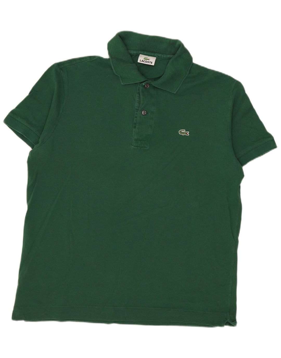 Lacoste Mens Polo Shirt Size 4 Medium Green Cotton