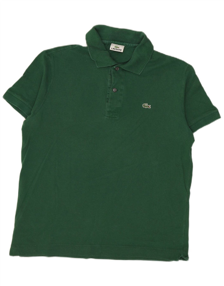 Lacoste Mens Polo Shirt Size 4 Medium Green Cotton