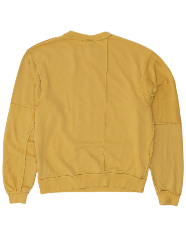 NIKE Mens Loose Fit Sweatshirt Jumper XS Yellow Cotton