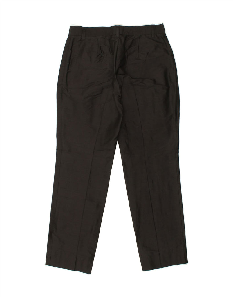 FABRIZIO LENZI Womens Casual Trousers IT 42 Medium W30 L 27  Black Silk Vintage Fabrizio Lenzi and Second-Hand Fabrizio Lenzi from Messina Hembry 