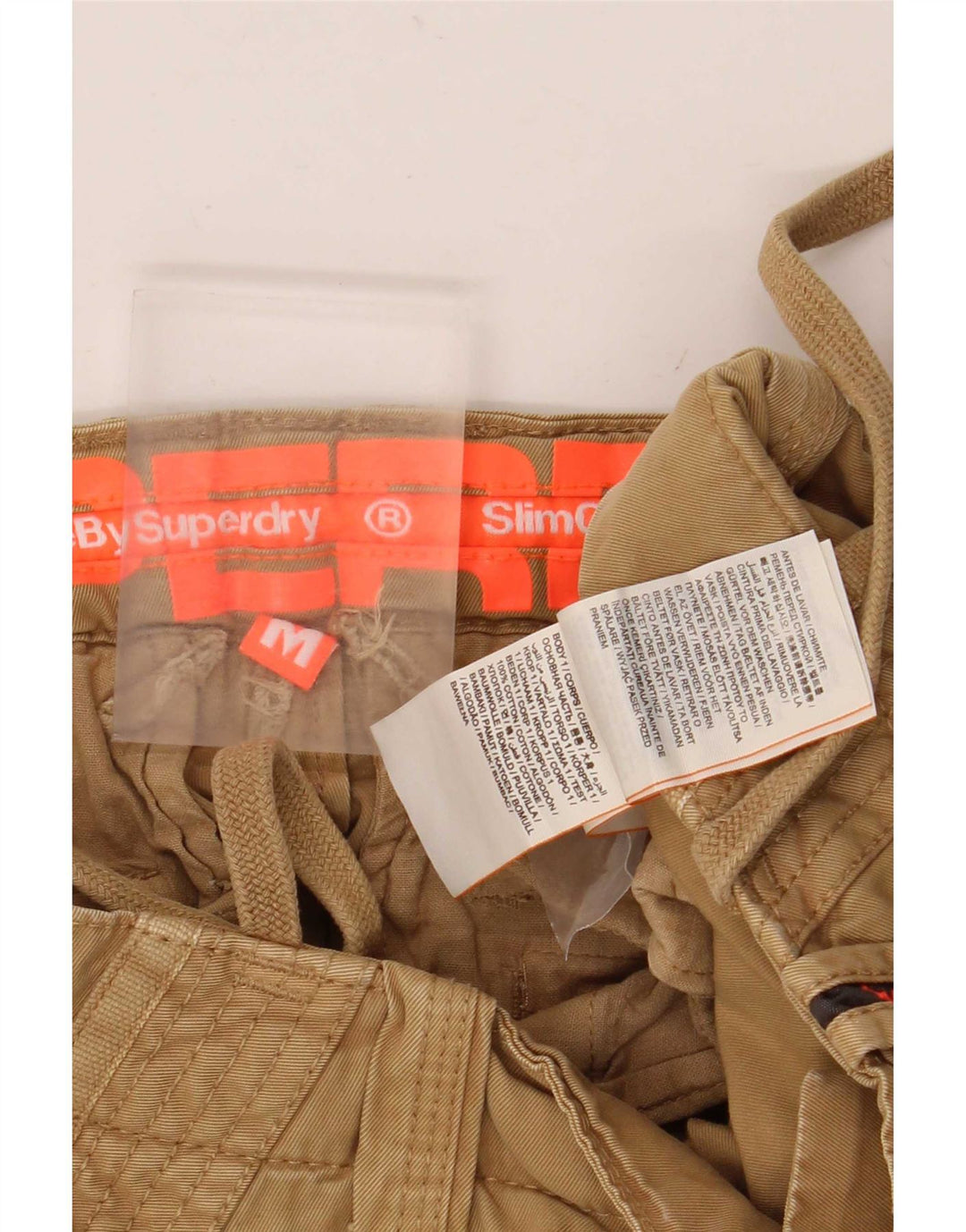 Superdry Mens Cargo Shorts Medium W36 Beige Cotton