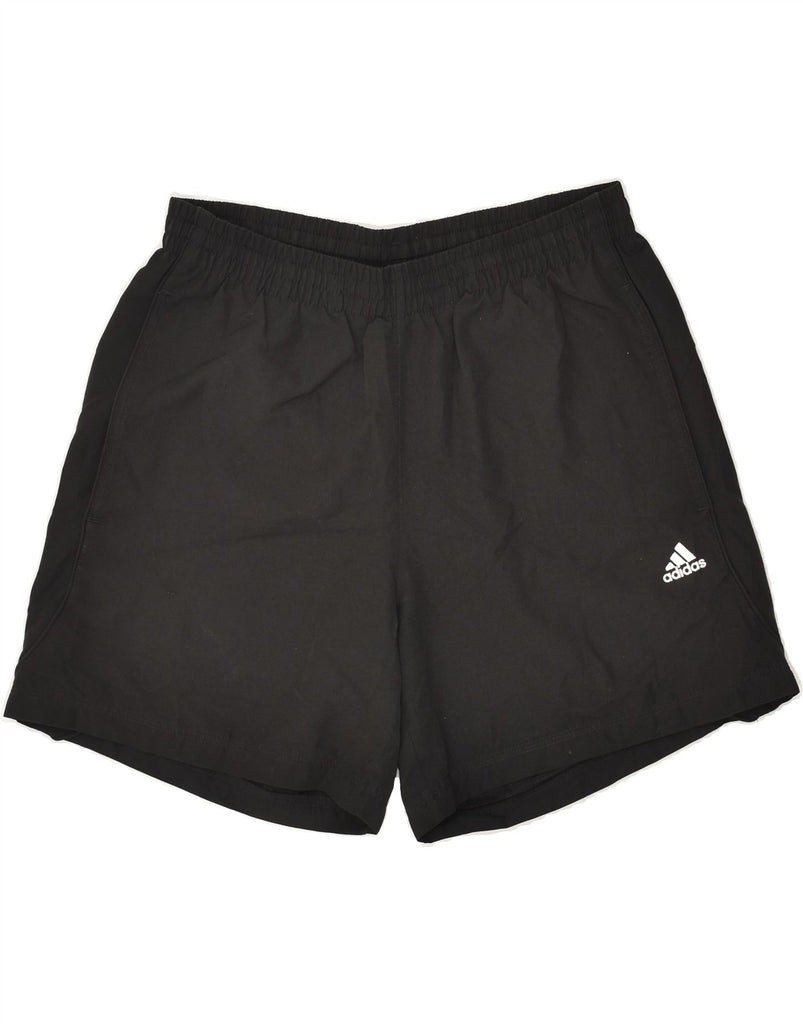 ADIDAS Mens Sport Shorts Small Black Polyester | Vintage Adidas | Thrift | Second-Hand Adidas | Used Clothing | Messina Hembry 