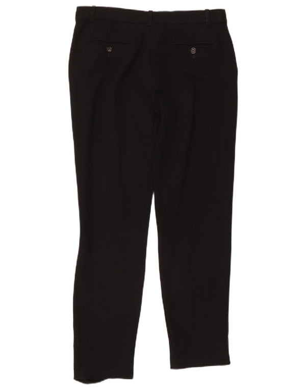 Massimo Dutti Womens Slim Chino Trousers EU 38 Small W28 L27 Black Viscose