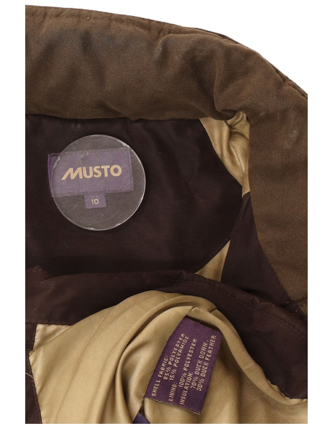 Musto Womens Padded Jacket UK 10 Small Brown Polyester