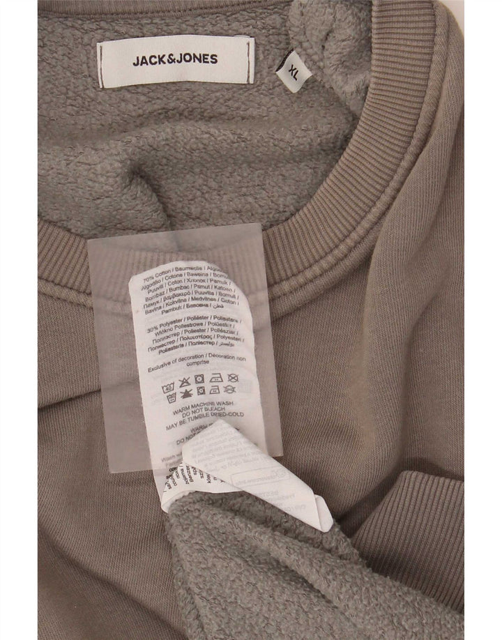 Jack & Jones Mens Sweatshirt Jumper XL Grey Cotton