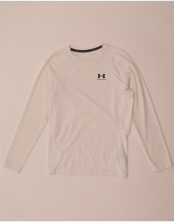 Under Armour Mens Heat Gear Top Long Sleeve XL White Polyester