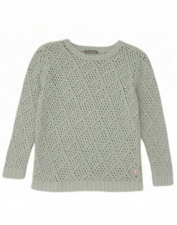 Marks & Spencer Womens Boat Neck Jumper Sweater UK 10 Small Blue Cotton