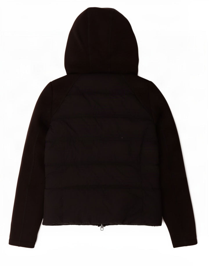 PEUTEREY Womens Hooded Padded Jacket IT 40 Small Black Polyamide