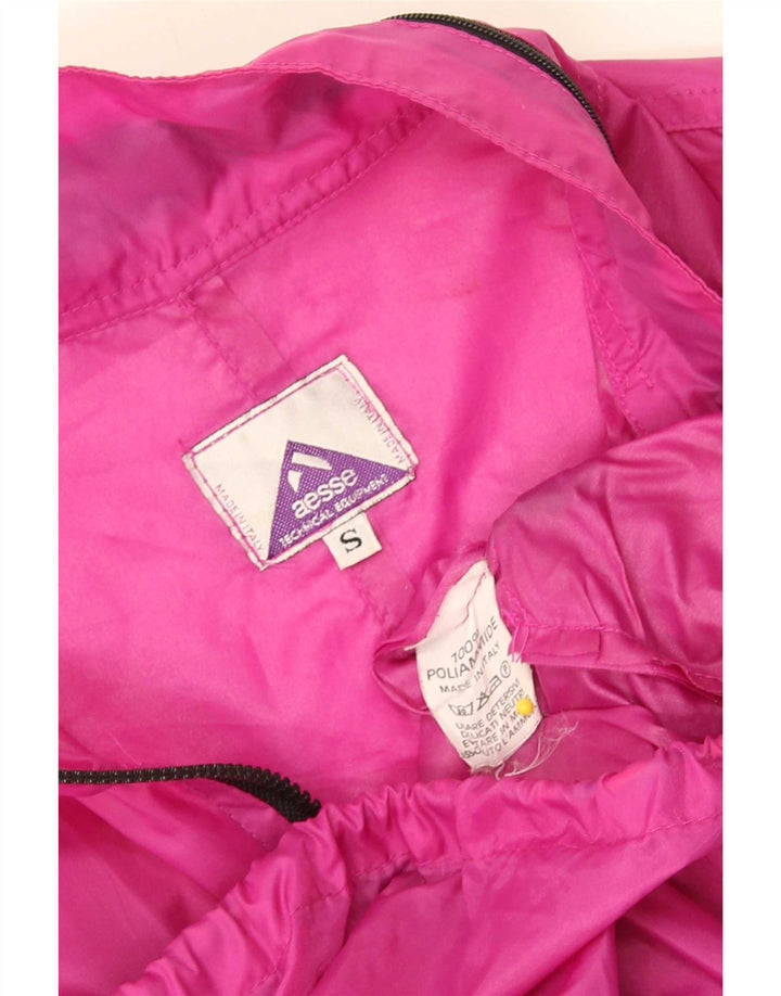 Aesse Mens Tracksuit Top Jacket Small Pink Colourblock Polyamide