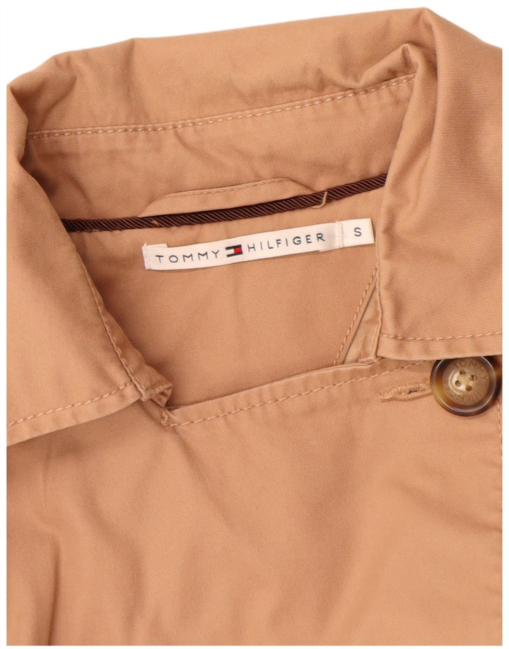 Tommy Hilfiger Womens Trench Coat UK 10 Small Beige Cotton