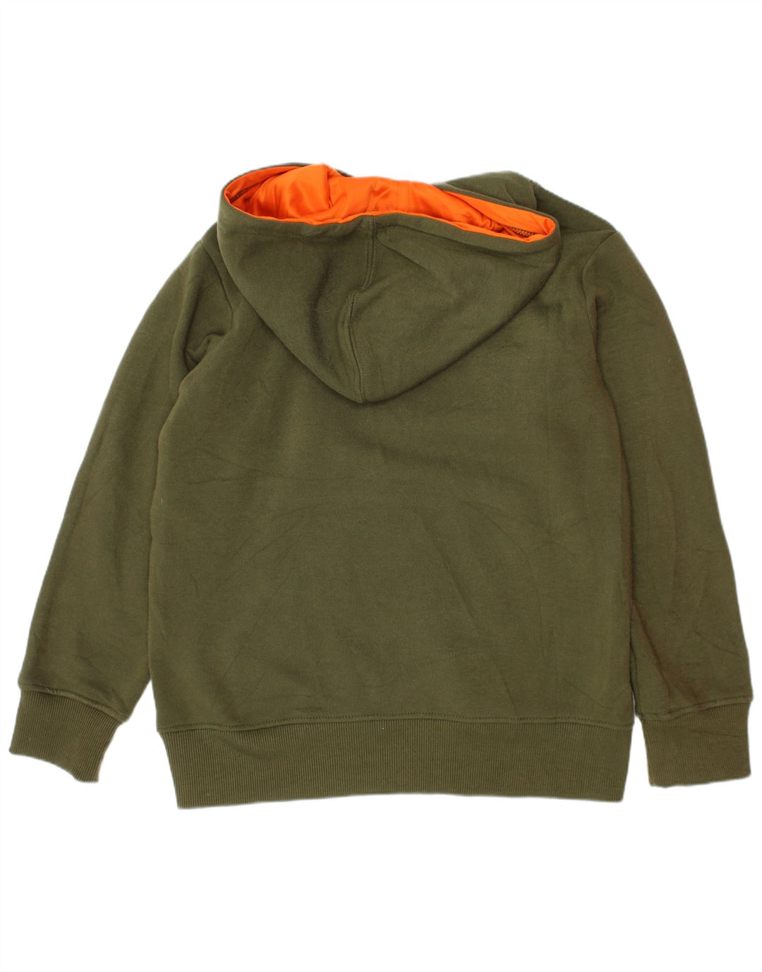 Russell Athletic Boys Graphic Hoodie Jumper 7-8 Years Small Khaki Polyester