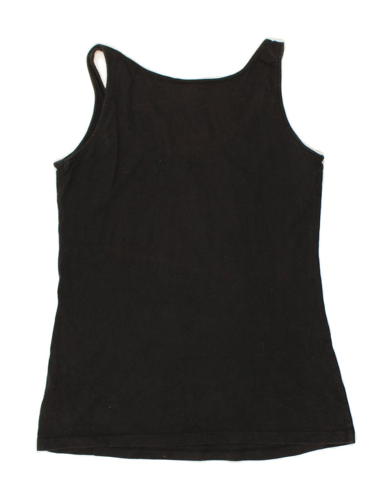 ADIDAS Womens Graphic Vest Top UK 12 Medium Black | Vintage Adidas | Thrift | Second-Hand Adidas | Used Clothing | Messina Hembry 