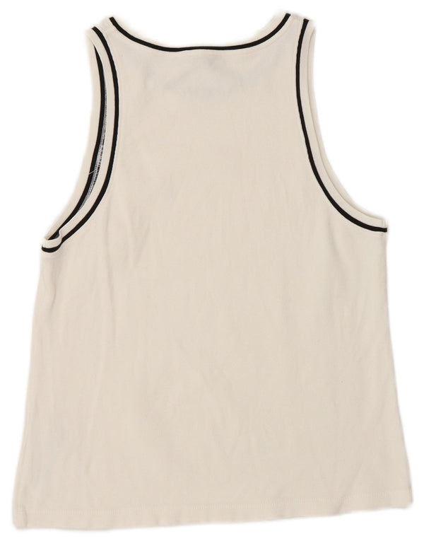 Massimo Dutti Womens Vest Top UK 12 Medium White Viscose