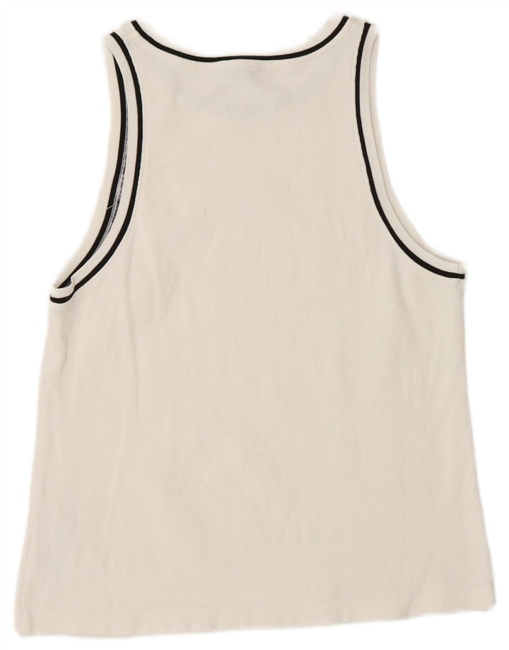 Massimo Dutti Womens Vest Top UK 12 Medium White Viscose