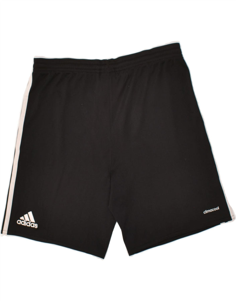 ADIDAS Boys Juventus Graphic Sport Shorts 13-14 Years Black Polyester | Vintage Adidas | Thrift | Second-Hand Adidas | Used Clothing | Messina Hembry 